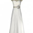 WHITE PROM EVENING DRESS SKIRT ROBE GRECIAN TOGA WEDDING GOWN UK 8 TO 20
