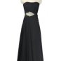 QPID SHOWGIRL BLACK ELEGANT LONG EVENING DRESS BLACK TIE GOWN PROM