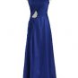 ROYAL BLUE ONE SHOULDER STRAP CHIFFON LONG EVENING DRESS PROM BRIDESMAID DRESS