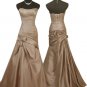 Cappuccino sweetheart neckline strapless evening prom pageant dress UK 8 -20
