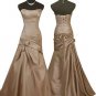 Cappuccino sweetheart neckline strapless evening prom pageant dress UK 8 -20