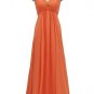 Qpid Showgirl Coral Chiffon Maxi Style Strapless Evening Prom Gown 9002