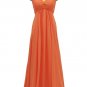 Qpid Showgirl Coral Chiffon Maxi Style Strapless Evening Prom Gown 9002