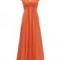 Qpid Showgirl Coral Chiffon Maxi Style Strapless Evening Prom Gown 9002
