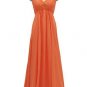 Qpid Showgirl Coral Chiffon Maxi Style Strapless Evening Prom Gown 9002