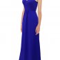 Maids chiffon  one shoulder floor length bridesmaid cruise  prom dress