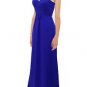 Maids chiffon  one shoulder floor length bridesmaid cruise  prom dress