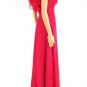 Qpid Showgirl Fuchsia Hot pink Ruffle neckline Diamante Evening dress prom gown 