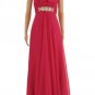 Qpid Showgirl Fuchsia Hot pink Ruffle neckline Diamante Evening dress prom gownÂ