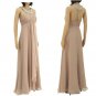 Qpid Showgirl Nude Pink Chiffon Halter neck Diamante Evening Prom Formal DressÂ