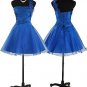 Showgirl Q One Shoulder Strap Sexy Blue Short Mini Party Prom Skirt Dress 1259