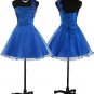 Showgirl Q One Shoulder Strap Sexy Blue Short Mini Party Prom Skirt Dress 1259