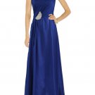 Royal Blue Dress One Shoulder Strap Chiffon Long Evening Prom Bridesmaid Dress