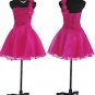 Qpid Prom Dress 1259 Fuchsia Pink Short Mini Party Cocktail Skirt Single Strap