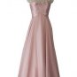Maxi Evening Dress Dusty Pink Flirty Prom Ball Gown Stock Size 6-18 1272