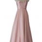 Maxi Evening Dress Dusty Pink Flirty Prom Ball Gown Stock Size 6-18 1272