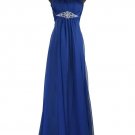 Qpid Showgirl Gown Blue Chiffon Maxi Evening Dress Prom Ball Stock 8-20 1257