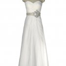 Wedding Gown White Prom Evening Dress Skirt Robe Grecian Toga 8-20