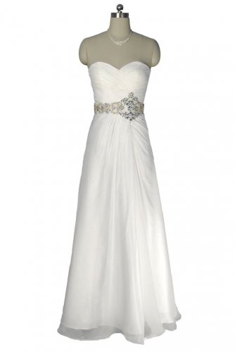 Wedding Gown White Prom Evening Dress Skirt Robe Grecian Toga 8-20