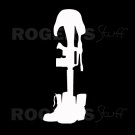 Fallen Soldier Helmet Rifle Boot Decal Sticker