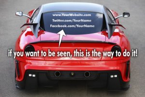 Website Name URL White Advertising Decal Sticker