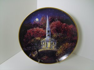 Franklin Mint Chapel Visitors 8 Inch Porcelain Plate