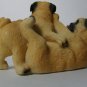 Two Pugs Playing Figurines