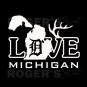 White Vinyl Love Detroit Michigan Decal Sticker