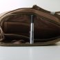 Tan Polyester Multi Pocket Handbag Purse