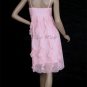 New Fab Lovely Pink Ruffle Party Cocktail Dress 26109 Size S