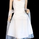 Classy Skintight Vest Flower Prom Cocktail Dress M White