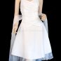 Classy Skintight Vest Flower Prom Cocktail Dress M White
