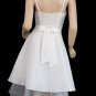 Classy Skintight Vest Flower Prom Cocktail Dress M White