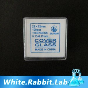 New 100 pcs Microscope Slides Cover Glass Slip 22*22 mm