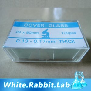 100 pcs Microscope Rectangle Cover Glass Slip 24*50 mm
