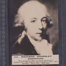 RICHARD SHERIDAN - Dramatist - 100+ year old card