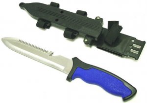 SCUBA Knife Blunt Point Blue HK2287-1