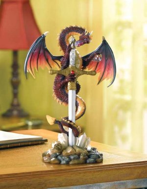 Sword And Dragon Stone Display(swm)