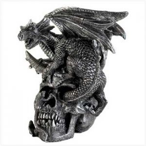 Skull And Dragon Figurine(swm)