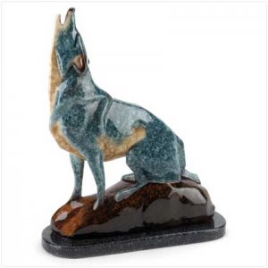 Marbleized Wolf Figurine