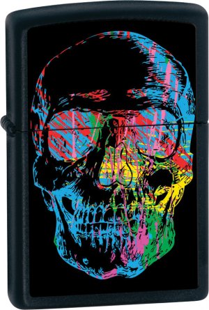 Zippo Lighter - Multi-Color Skull