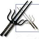 Metal Sais / Set of 2 / 15" and case
