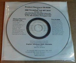 Thinkpad Restore CDs - T23, T30 and 600