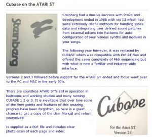 CUBASE  ATARI ST Manual in pdf