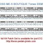 NEW BOSS TONES - BOSS ME-5 Boutique Tone set