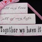 Custom wooden blocks, Love, cute