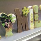 Wooden letters, family, personalized, matching, decorated