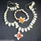 WWII South Pacific Native Necklace & Bracelet GI Letter