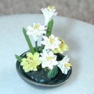Exquisite Dollhouse Lily Floral Arrangement in Bowl
