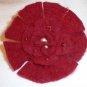 Red Rosey Flower Pin